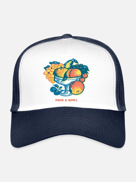 Pack A Bowl T-Shirt - Trucker Cap - white/navy - Front