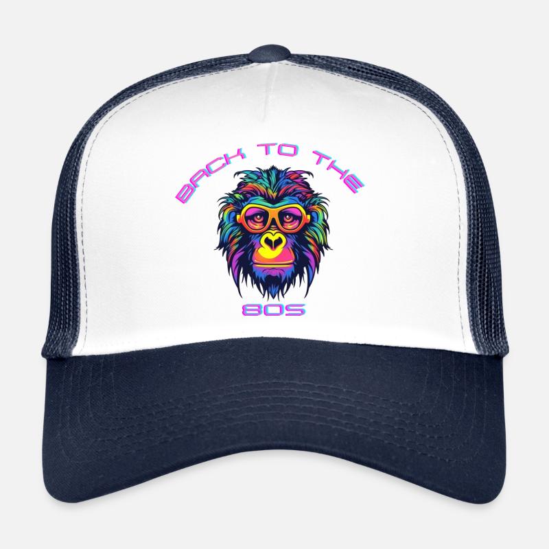 Psychedelischer Gorilla mit Sonnenbrille Trucker Cap