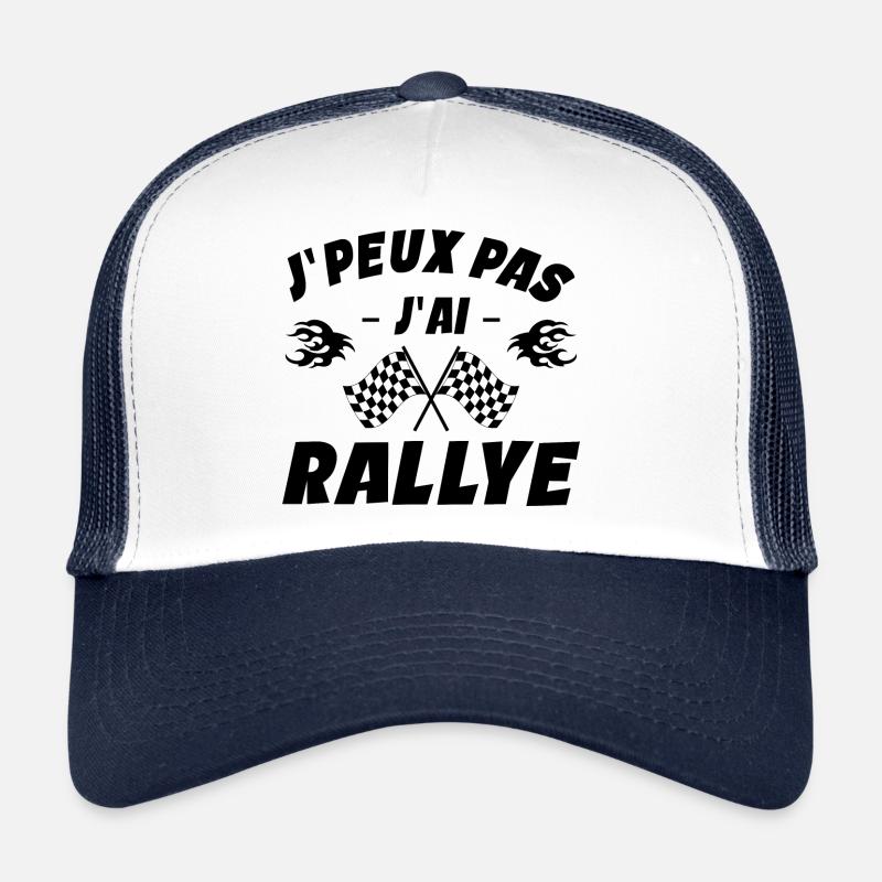 Je Peux Pas J'ai Rallye - Casquette trucker  - blanc/marine