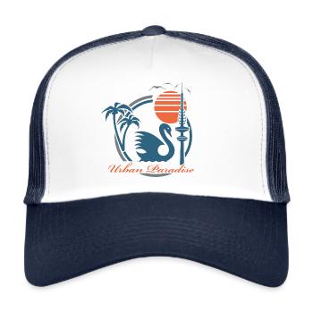 Urban Paradise Hanseatic City of Hamburg - Trucker Cap - white/navy - Front