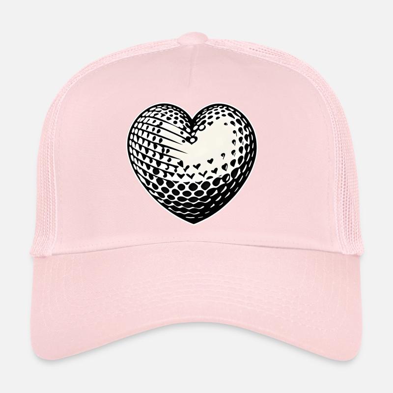 J’aime le cœur de golf Casquette trucker 