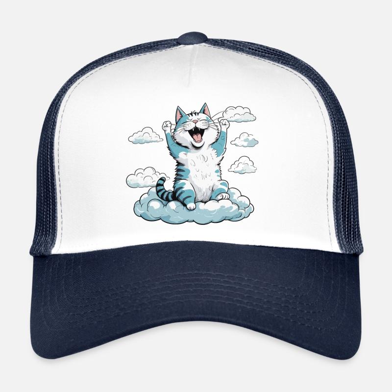 Cat waking up, cat humor! Trucker Cap