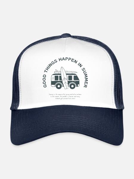 Summer 2025 - Trucker Cap - Weiß/Navy - Vorne