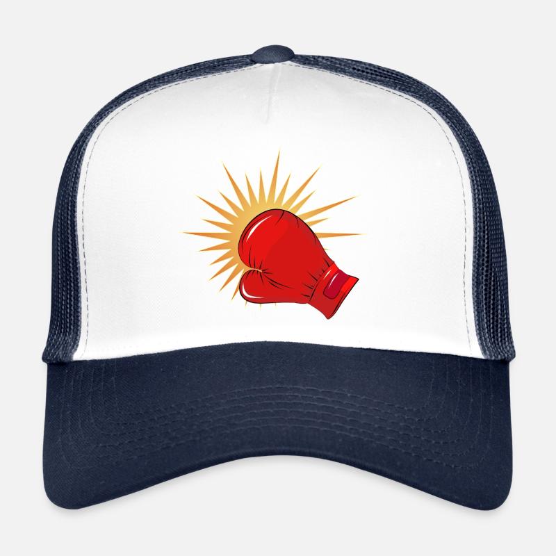 Gant de boxe rouge avec effet punch Casquette trucker 