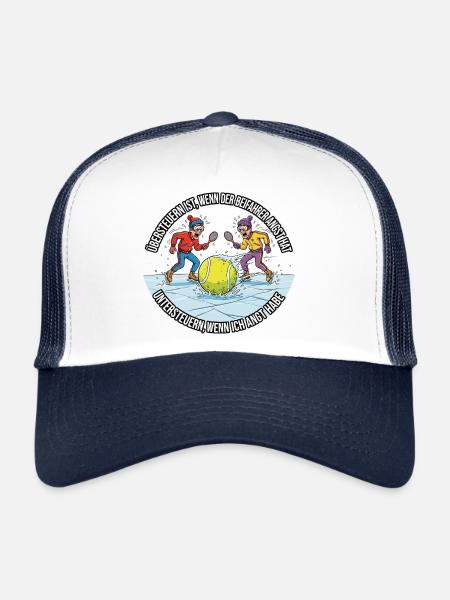 Tennis Oversteer & Understeer - Trucker Cap - white/navy - Front