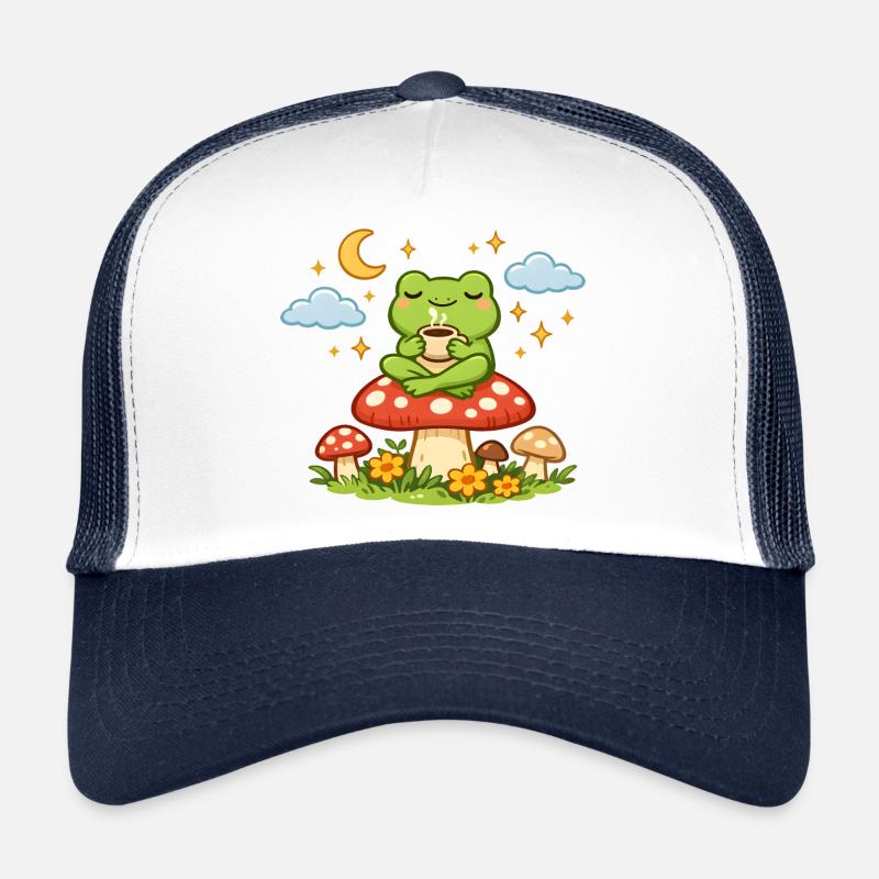 Grenouille douce sur champignon – Ambiance nuit douillette Casquette trucker 