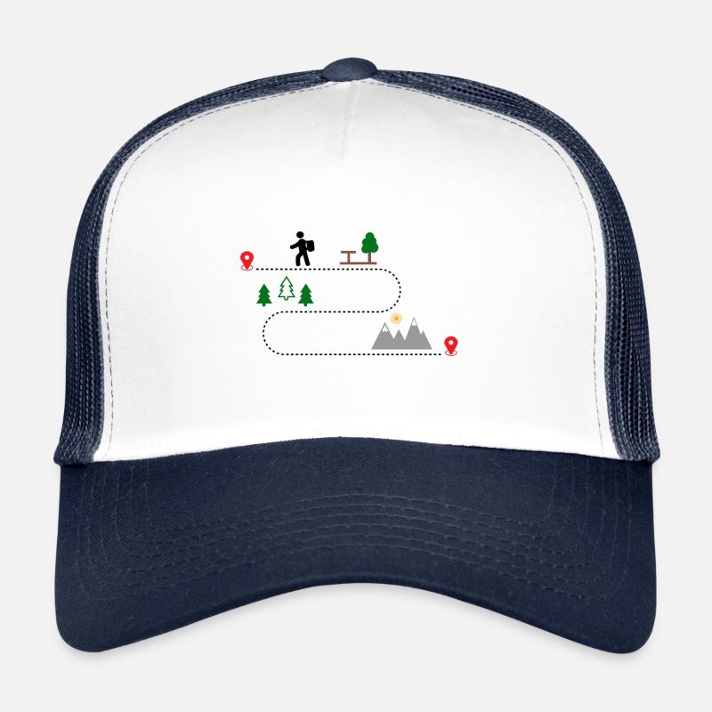 wandern - Trucker Cap - Weiß/Navy