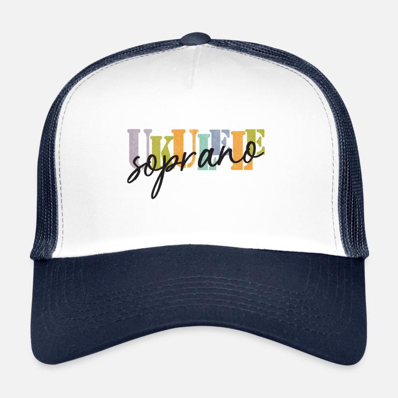 Ukulélé soprano coloré et noir Casquette trucker 