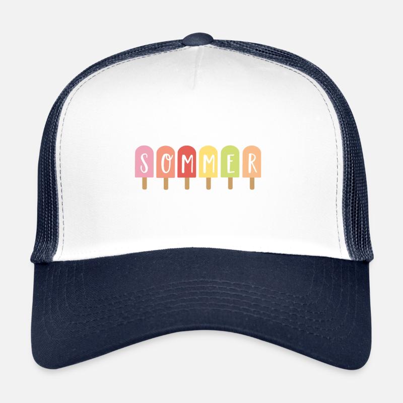 Sommer - Trucker Cap - Weiß/Navy