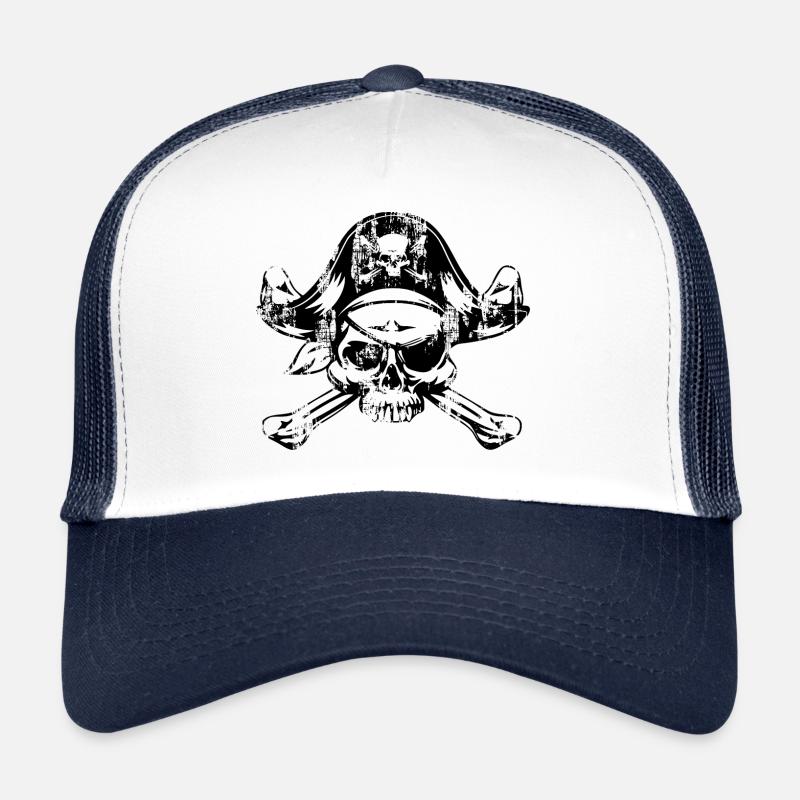 Pirates - Casquette trucker  - blanc/marine
