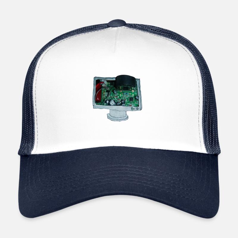 L'électronique sort de la télévision - Casquette trucker  - blanc/marine