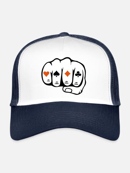 Playing cards - Trucker Cap - white/navy - Front