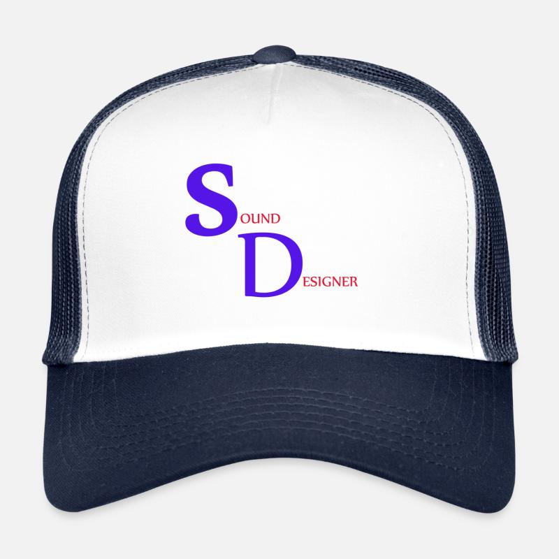 Sound Designer - Casquette trucker  - blanc/marine
