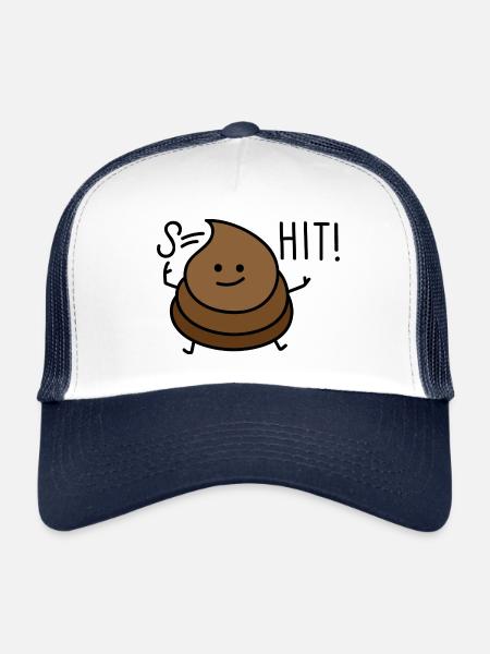 shit - Trucker Cap - white/navy - Front