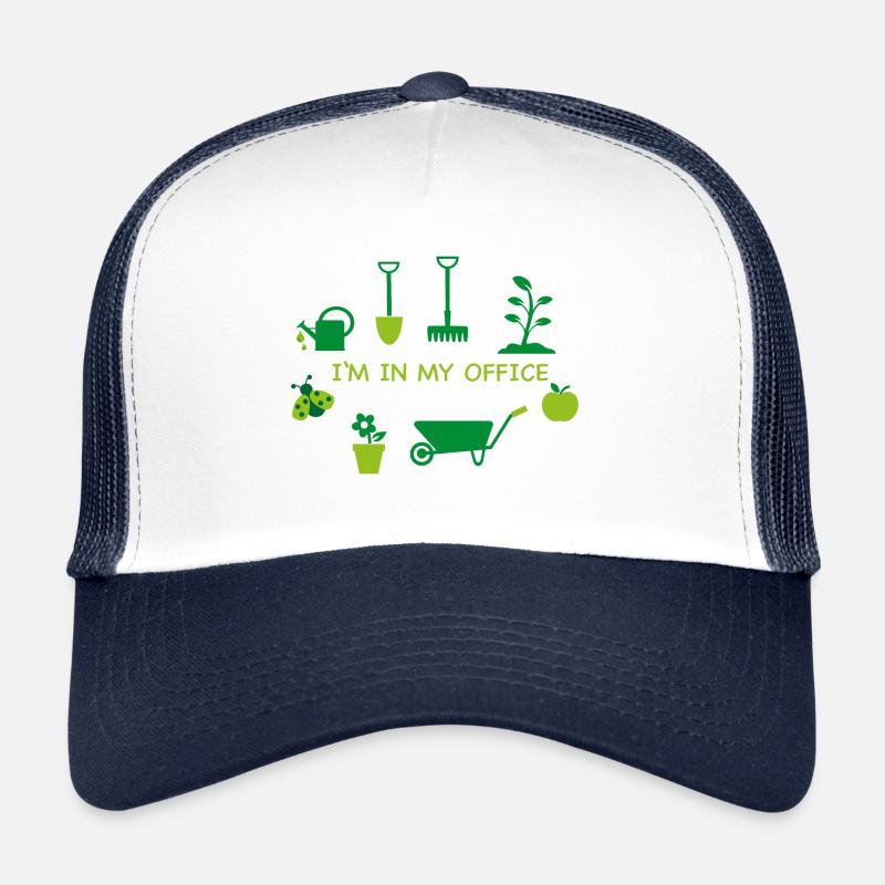 Garden - I'm in my office - Trucker Cap - white/navy