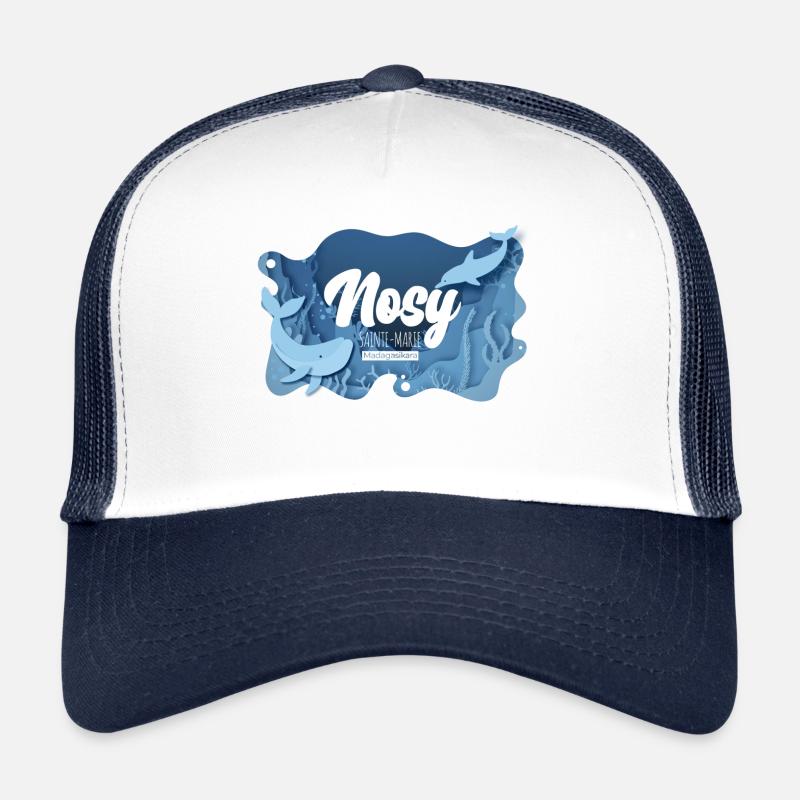 Sainte Marie Island Madagascar - Trucker Cap - white/navy