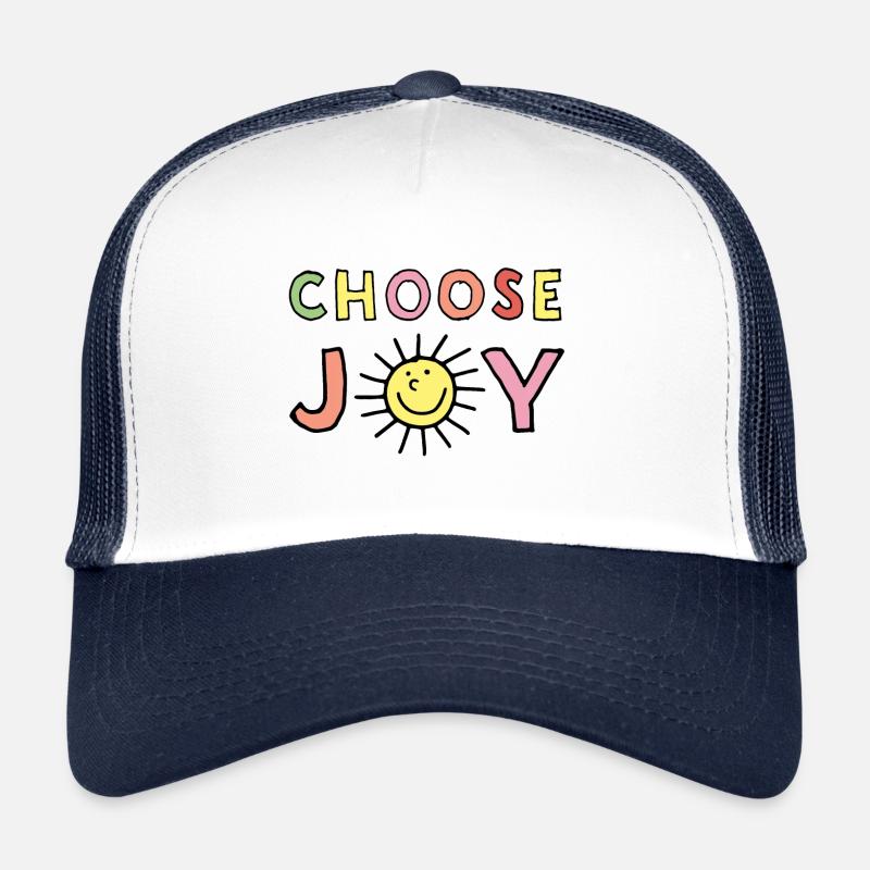 Choose Joy - Trucker Cap - Weiß/Navy