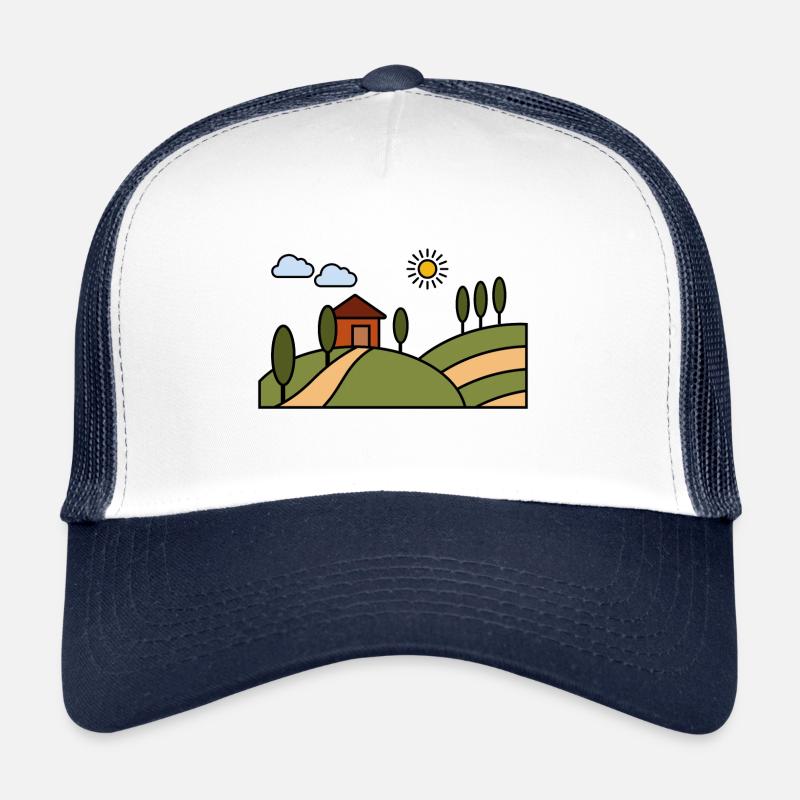 Toskana Landschaft Trucker Cap