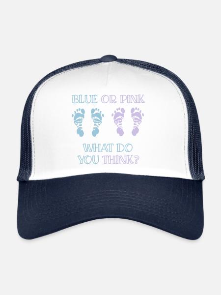 gender reveal party - Trucker Cap - white/navy - Front