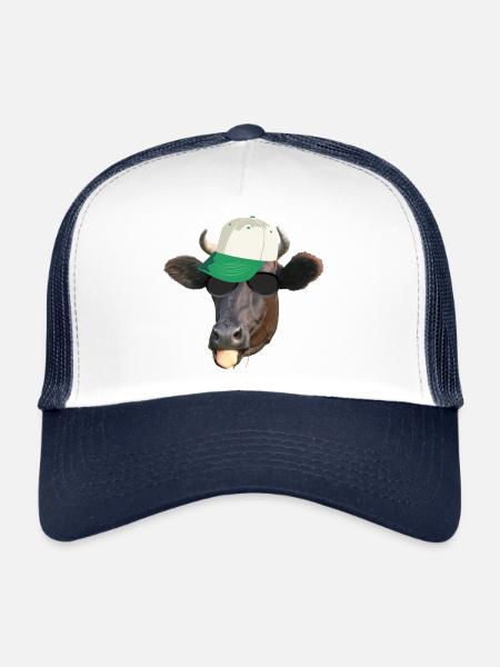 coole Kuh - Trucker Cap - Weiß/Navy - Vorne