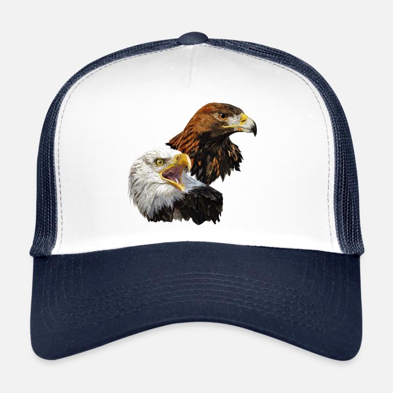 Pygargue à tête blanche et aigle royal Casquette trucker 