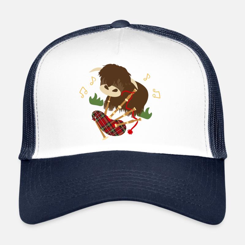Cornemuse de jeu Highland Cattle - noir Casquette trucker 