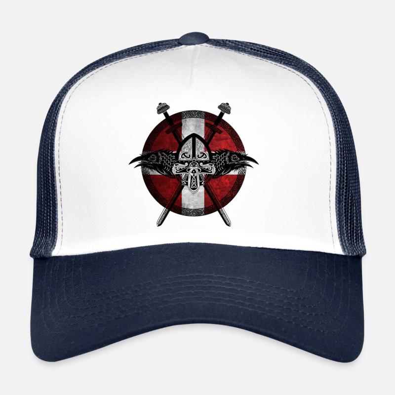 Viking Viking Danemark drapeau Raven Design Casquette trucker 