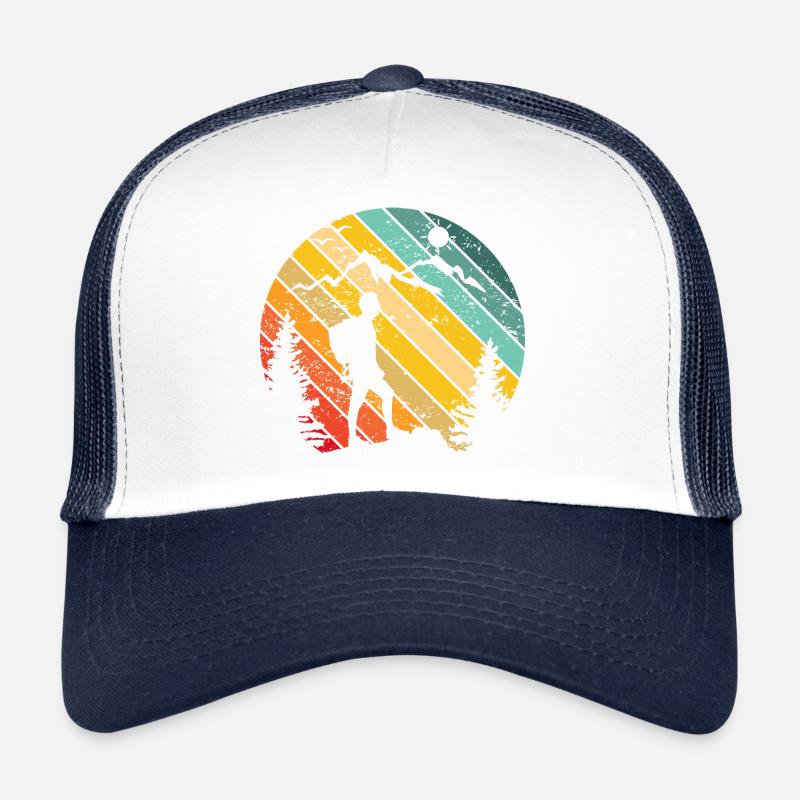 Wandern Klettern Retro Sonnenuntergang Trucker Cap
