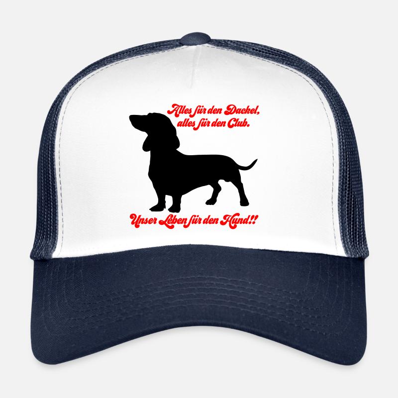 Farben änderbar | Alles für den Dackel... - Trucker Cap - Weiß/Navy