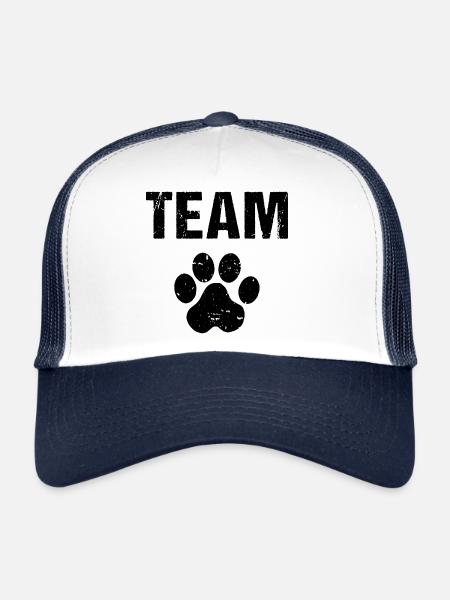 Team Dog Dogs Team Paw - Casquette trucker  - blanc/marine - Devant