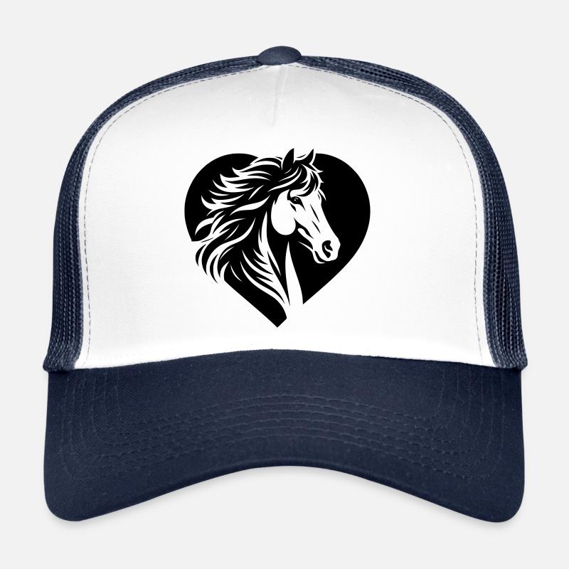 Pferde Kopf Herz Trucker Cap