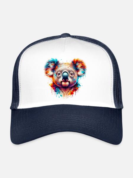 Koala - Trucker Cap - white/navy - Front