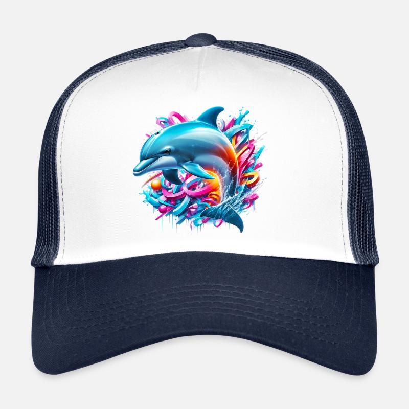 Dauphin - Casquette trucker  - blanc/marine