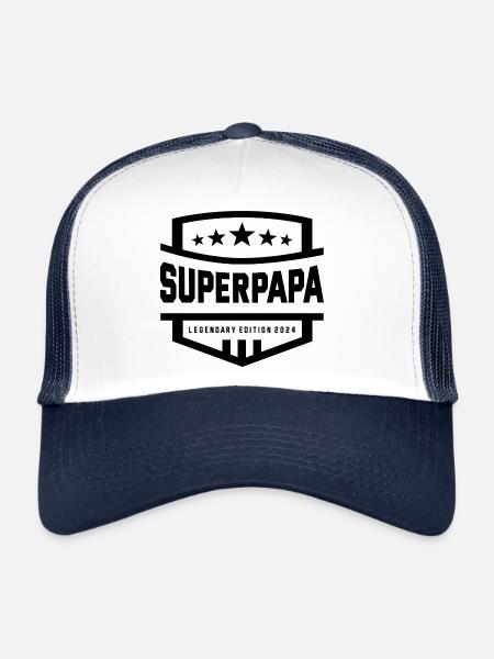 Superdad - Trucker Cap - white/navy - Front