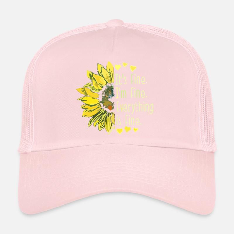 Sunflower Affirmation Graphic T-Shirt Trucker Cap