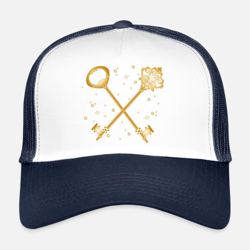 Croix Dorée Antique Clé Design Casquette trucker 