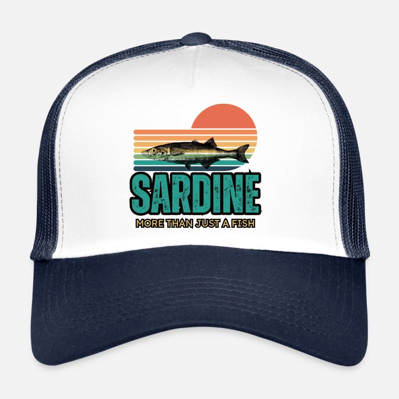 retro sardine - sardines funny Trucker Cap