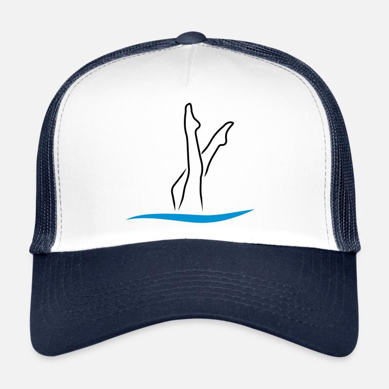 Synchronschwimmen - Trucker Cap - Weiß/Navy