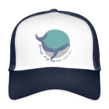 Garder mon espace propre - Casquette trucker  - blanc/marine - Devant