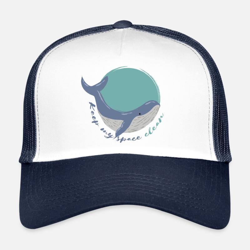 Keep my space clean - Trucker Cap - white/navy