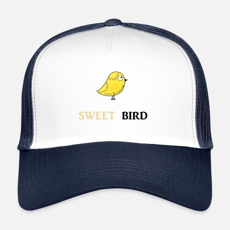 süßer Vogel, sweet bird, Geschenkidee - Trucker Cap - Weiß/Navy
