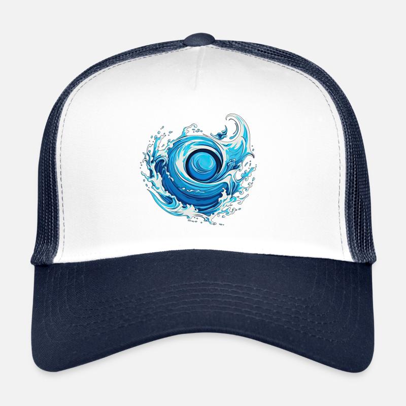 Elementares Wasser - Trucker Cap - Weiß/Navy