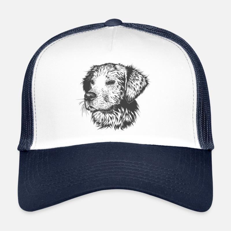 Hund - schwarz und weiß Trucker Cap