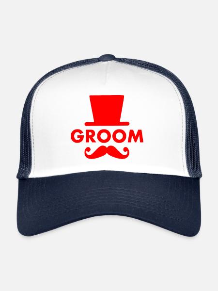 Groom - Casquette trucker  - blanc/marine - Devant