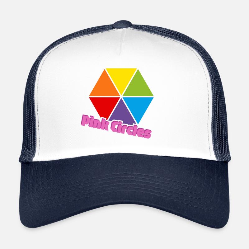 Bunte Dreiecke Rosa Kreise Trucker Cap