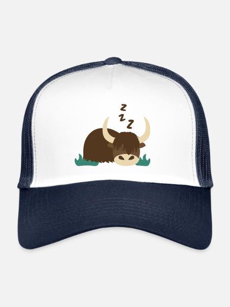 Sleeping Yak - Trucker Cap - white/navy - Front