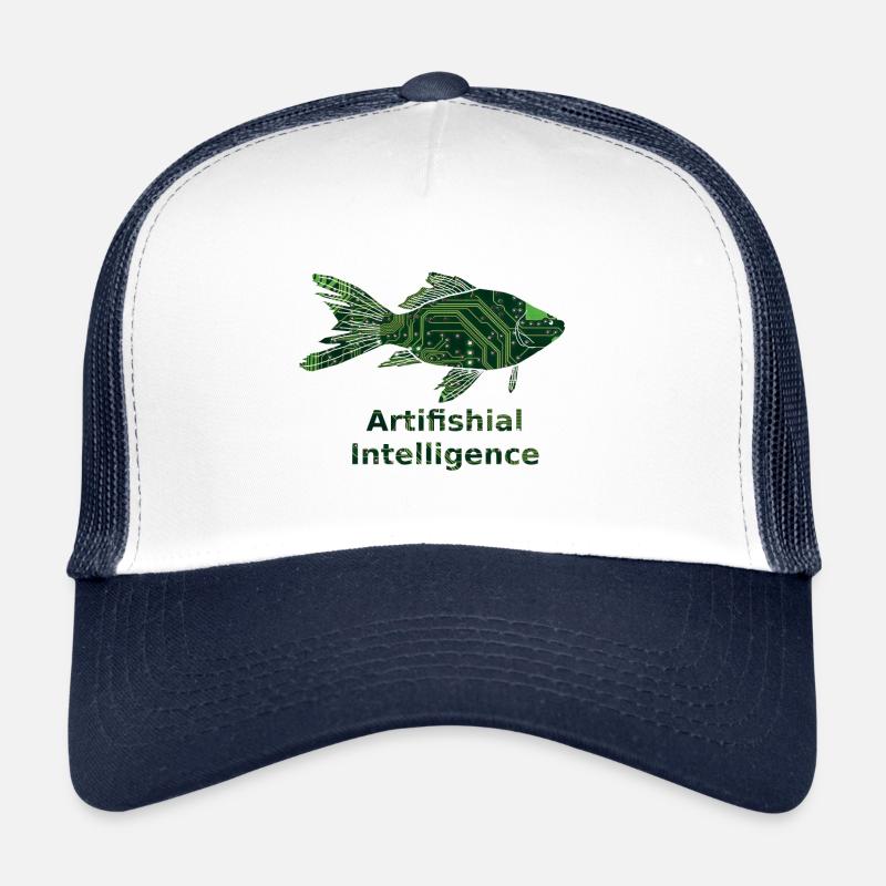 Intelligence Artifishial - IA - Casquette trucker  - blanc/marine
