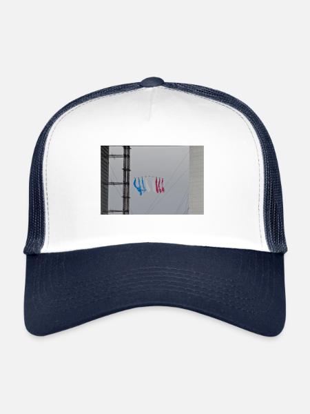 Patrouille de France meeting aérien - Casquette trucker  - blanc/marine - Devant