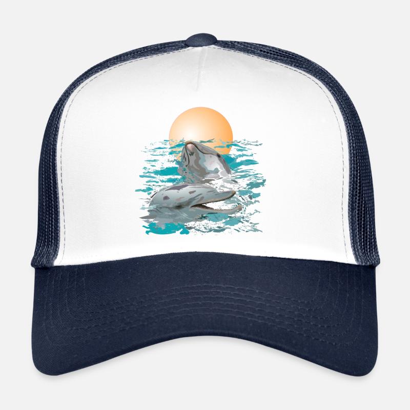 Delfine - Trucker Cap - Weiß/Navy