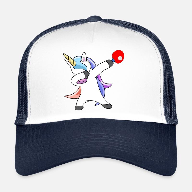 Tennis de table tamponnant licorne Casquette trucker 